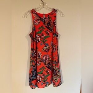 Kut from the Kloth Orange Paisley Mini Dress